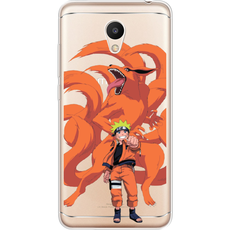 Прозрачный чехол Uprint Meizu M6 Naruto and Kurama