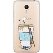 Прозрачный чехол Uprint Meizu M6 Segull in Cofee Pool