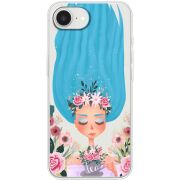 Прозорий чохол BoxFace Apple iPhone 16e Blue Hair