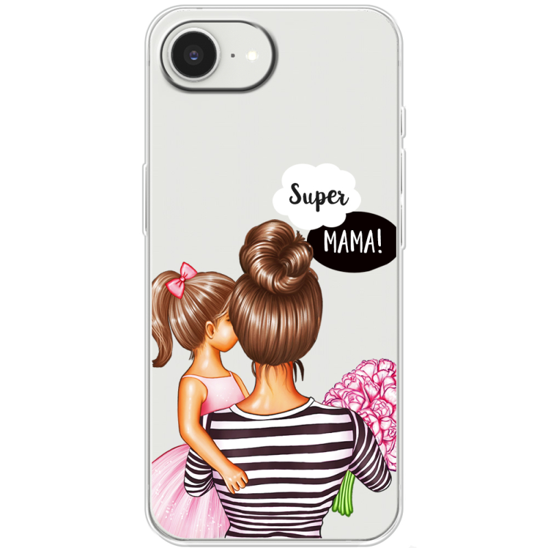 Прозорий чохол BoxFace Apple iPhone 16e Super Mama and Daughter