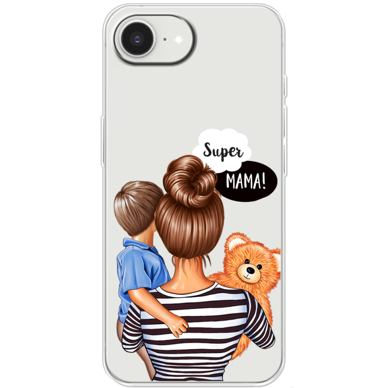 Прозорий чохол BoxFace Apple iPhone 16e Super Mama and Son