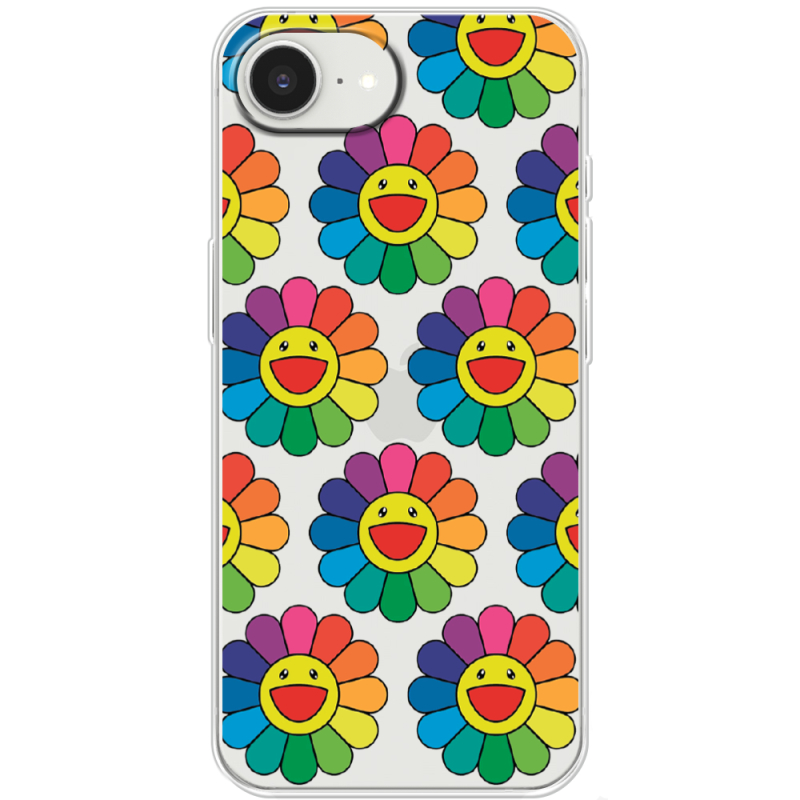 Прозорий чохол BoxFace Apple iPhone 16e Hippie Flowers