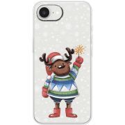 Прозорий чохол BoxFace Apple iPhone 16e Christmas Deer with Snow