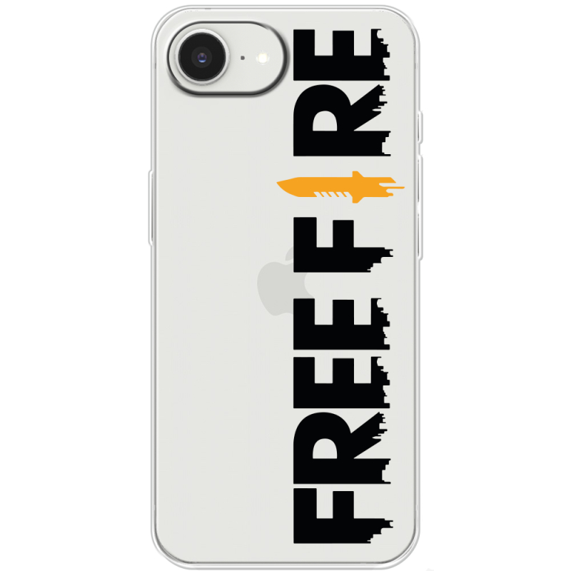 Прозорий чохол BoxFace Apple iPhone 16e Free Fire Black Logo