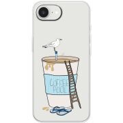 Прозорий чохол BoxFace Apple iPhone 16e Segull in Cofee Pool