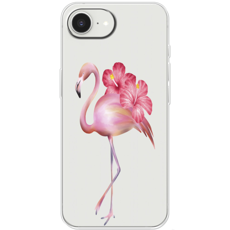 Прозорий чохол BoxFace Apple iPhone 16e Floral Flamingo