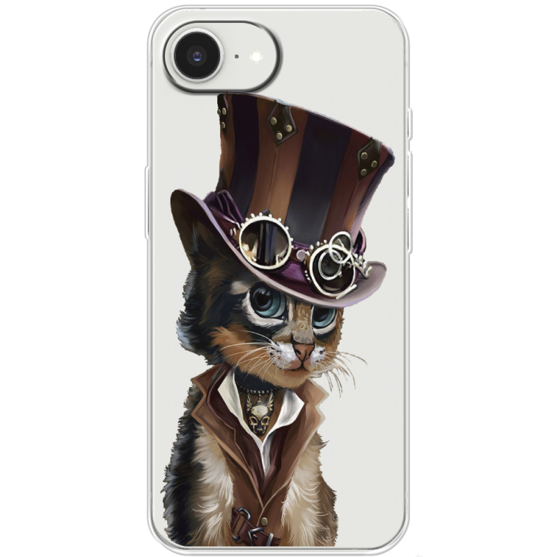 Прозорий чохол BoxFace Apple iPhone 16e Steampunk Cat