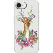 Чохол зі стразами Apple iPhone 16e Deer with flowers