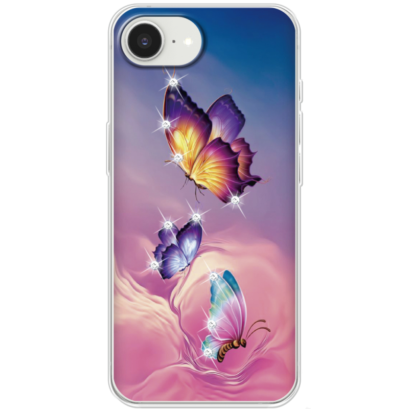 Чохол зі стразами Apple iPhone 16e Butterflies