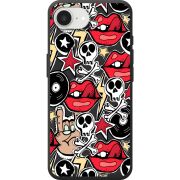 Чорний чохол BoxFace Apple iPhone 16e Rock Graffiti