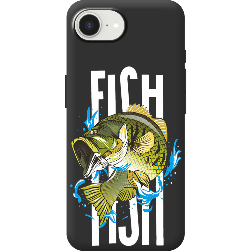 Чорний чохол BoxFace Apple iPhone 16e Fish