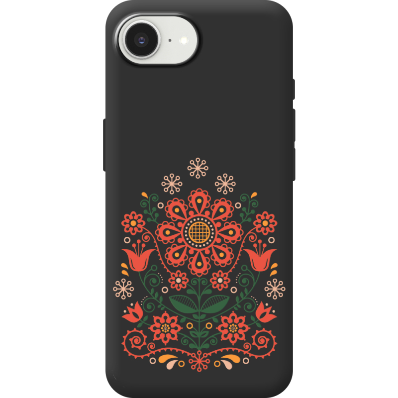 Чорний чохол BoxFace Apple iPhone 16e Ukrainian Ornament