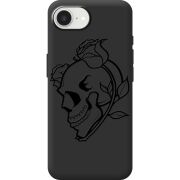 Чорний чохол BoxFace Apple iPhone 16e Skull and Roses