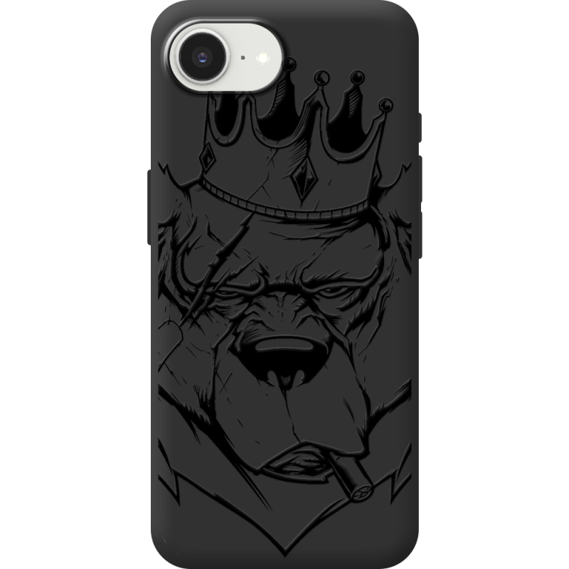 Чорний чохол BoxFace Apple iPhone 16e Bear King