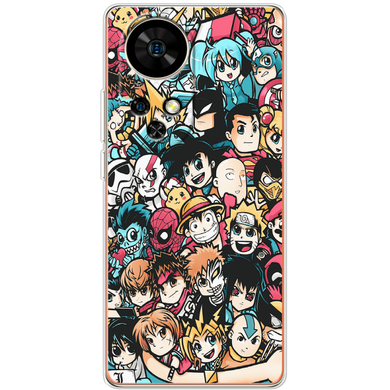 Чохол BoxFace Ulefone Note 17 Pro Anime Stickers