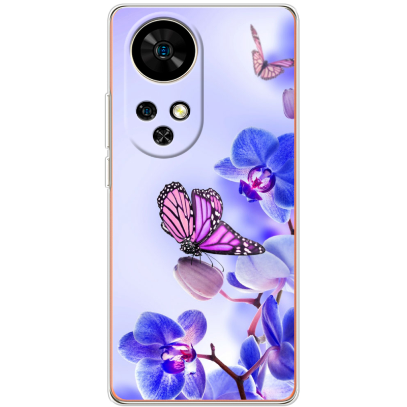 Чохол BoxFace Ulefone Note 17 Pro Orchids and Butterflies