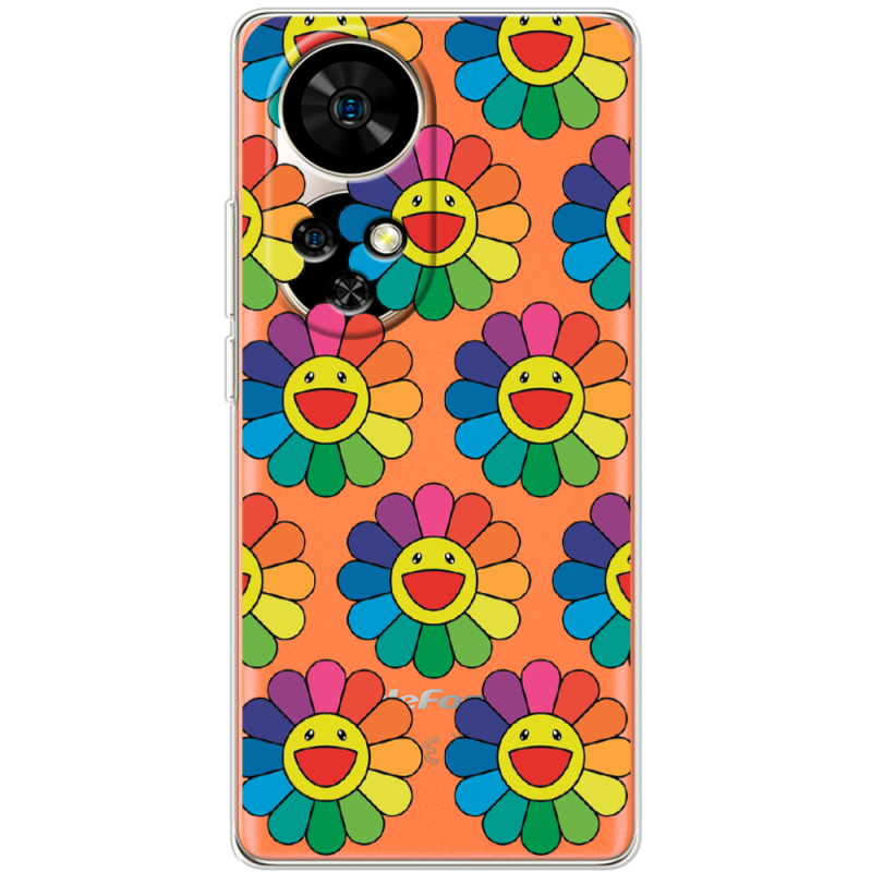 Прозорий чохол BoxFace Ulefone Note 17 Pro Hippie Flowers