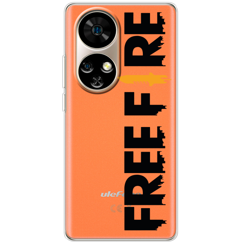 Прозорий чохол BoxFace Ulefone Note 17 Pro Free Fire Black Logo