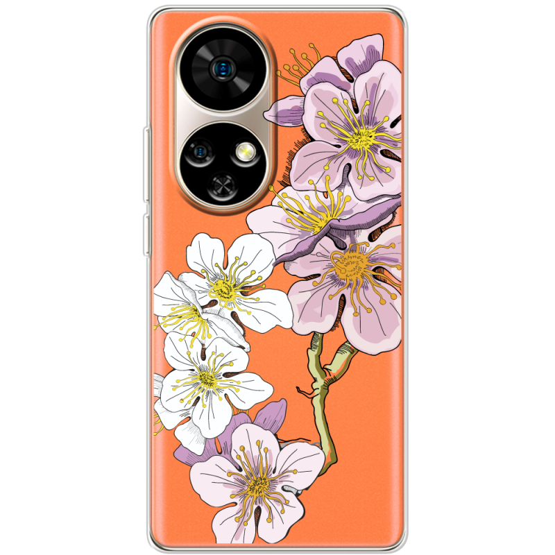 Прозорий чохол BoxFace Ulefone Note 17 Pro Cherry Blossom