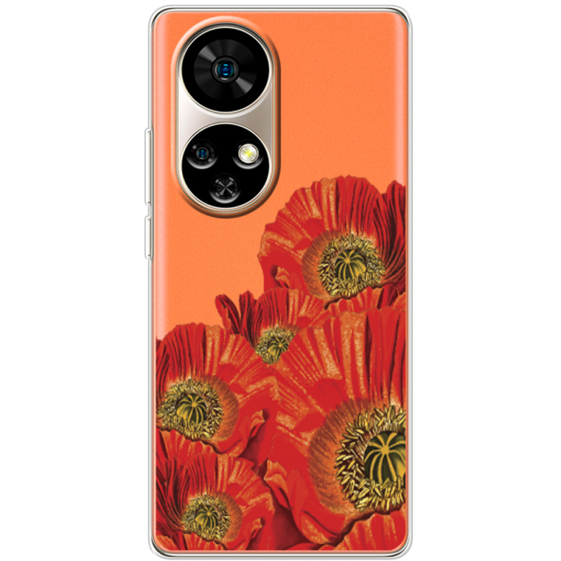 Прозорий чохол BoxFace Ulefone Note 17 Pro Red Poppies