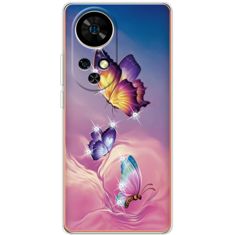 Чохол зі стразами Ulefone Note 17 Pro Butterflies