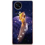 Чохол зі стразами Ulefone Note 17 Pro Girl with Umbrella