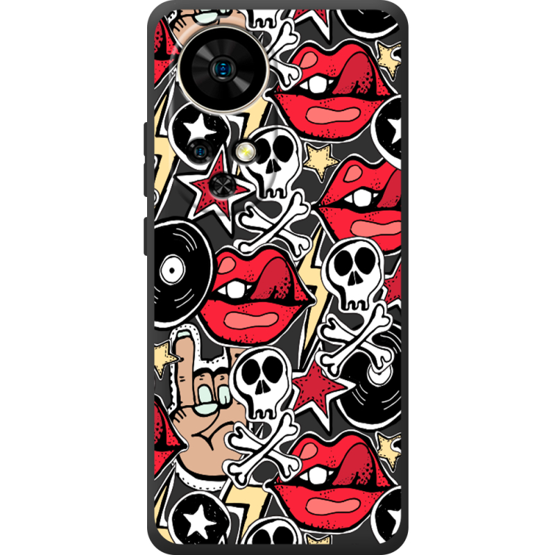 Чорний чохол BoxFace Ulefone Note 17 Pro Rock Graffiti