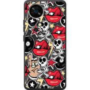 Чорний чохол BoxFace Ulefone Note 17 Pro Rock Graffiti