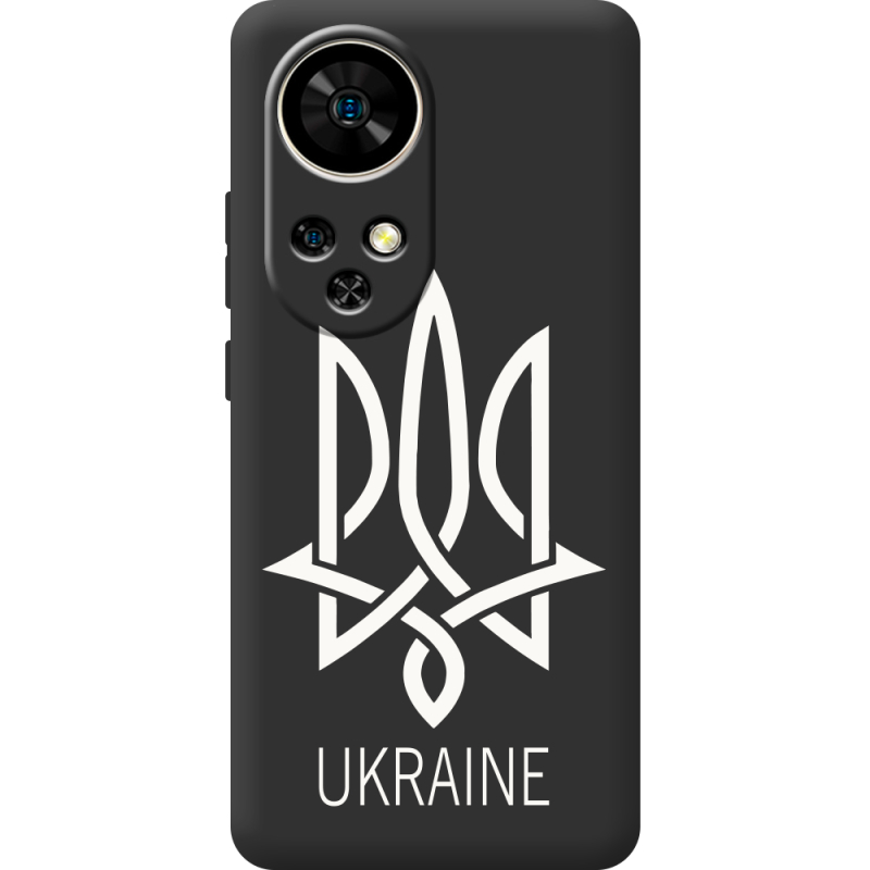 Чорний чохол BoxFace Ulefone Note 17 Pro Тризуб монограмма ukraine