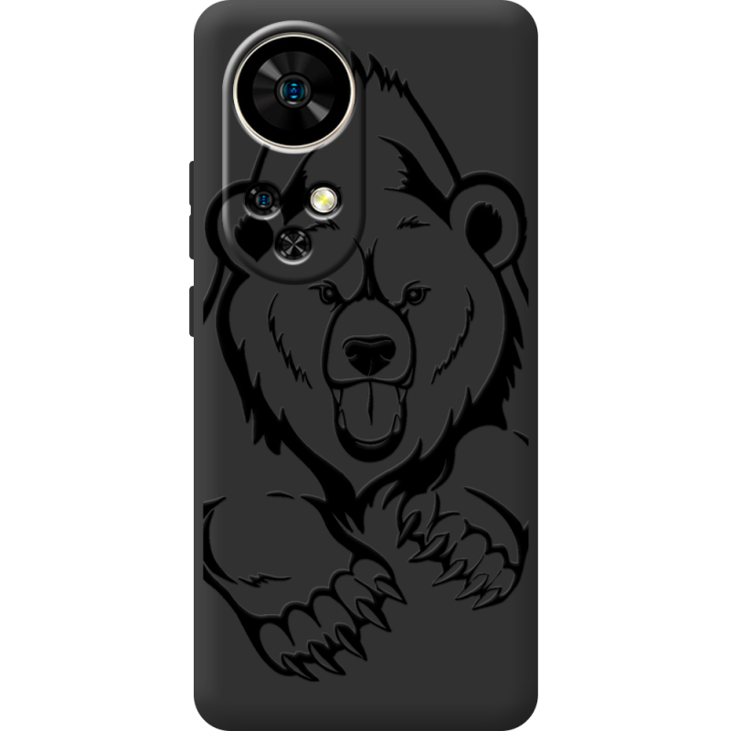 Чорний чохол BoxFace Ulefone Note 17 Pro Grizzly Bear