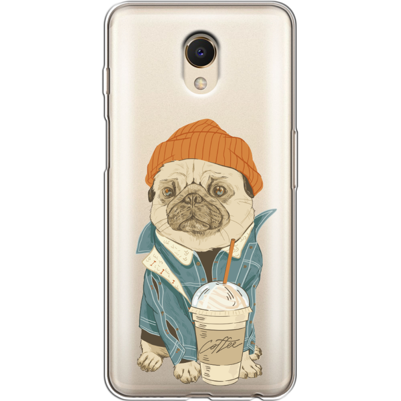 Прозрачный чехол Uprint Meizu M6s Dog Coffeeman