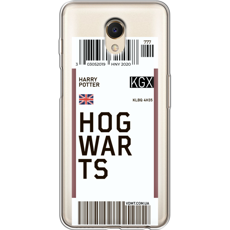 Прозрачный чехол Uprint Meizu M6s Ticket Hogwarts
