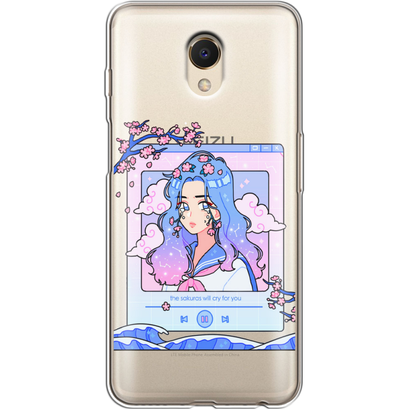 Прозрачный чехол Uprint Meizu M6s The Sakuras Will Cry For You