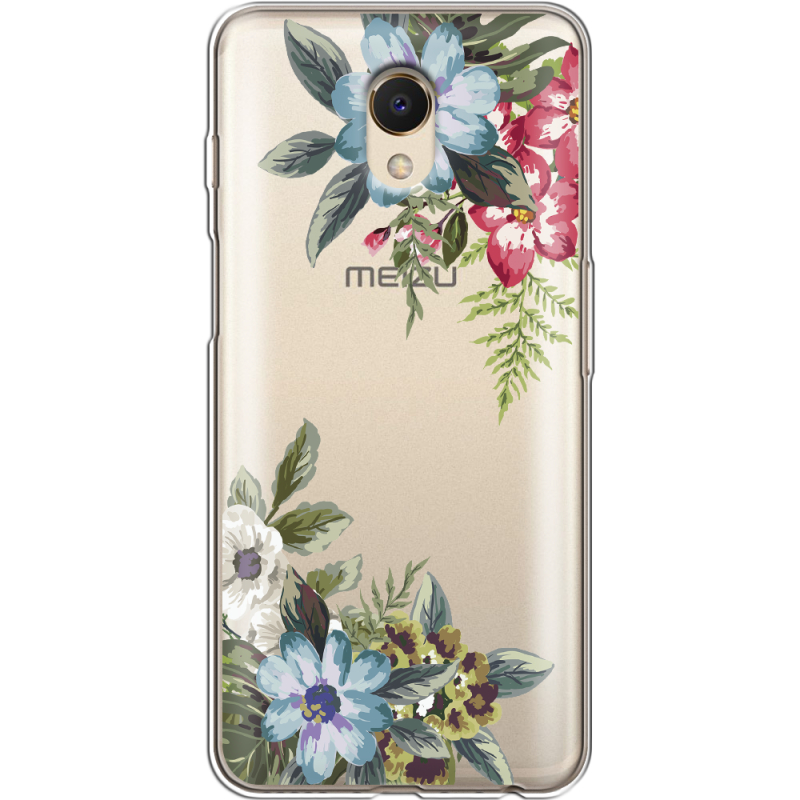 Прозрачный чехол Uprint Meizu M6s Floral