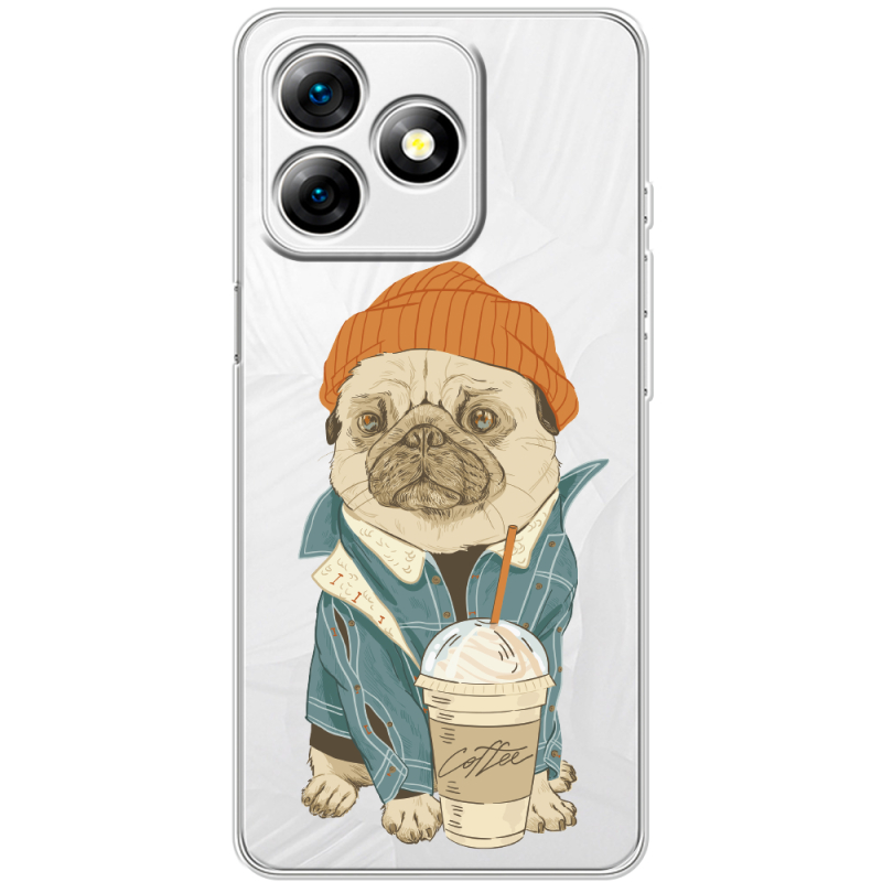 Прозорий чохол BoxFace Ulefone Note 18 Pro Dog Coffeeman