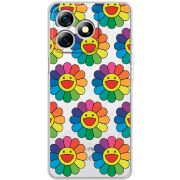 Прозорий чохол BoxFace Ulefone Note 18 Pro Hippie Flowers