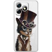 Прозорий чохол BoxFace Ulefone Note 18 Pro Steampunk Cat