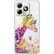 Прозорий чохол BoxFace Ulefone Note 18 Pro Colorful Giraffe