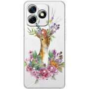 Чохол зі стразами Ulefone Note 18 Pro Deer with flowers