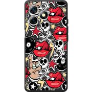 Чорний чохол BoxFace Ulefone Note 18 Pro Rock Graffiti