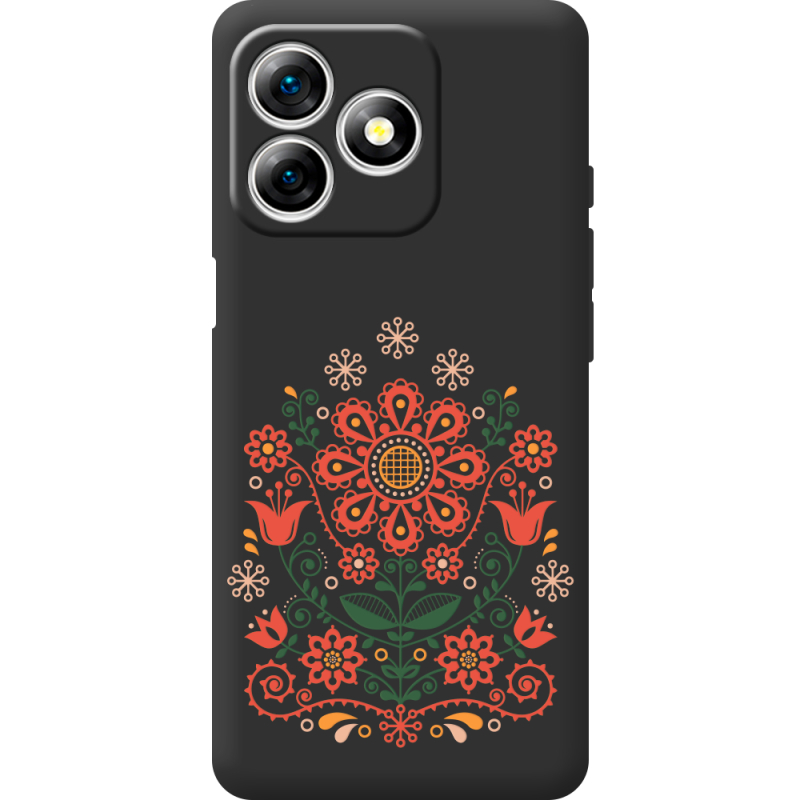 Чорний чохол BoxFace Ulefone Note 18 Pro Ukrainian Ornament