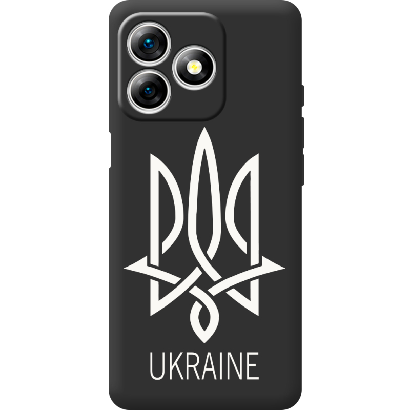 Чорний чохол BoxFace Ulefone Note 18 Pro Тризуб монограмма ukraine