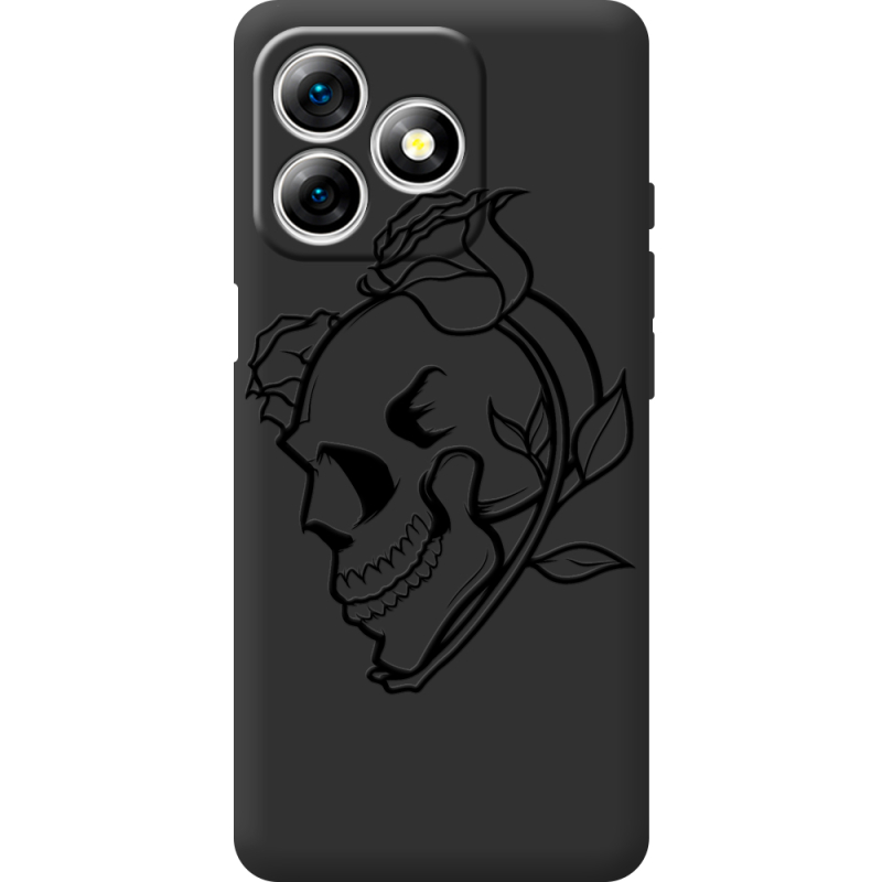 Чорний чохол BoxFace Ulefone Note 18 Pro Skull and Roses