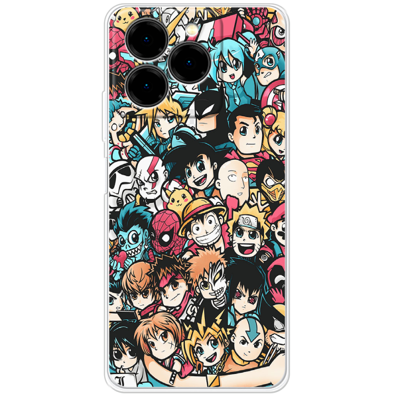 Чохол BoxFace Ulefone Note 20 Pro Anime Stickers