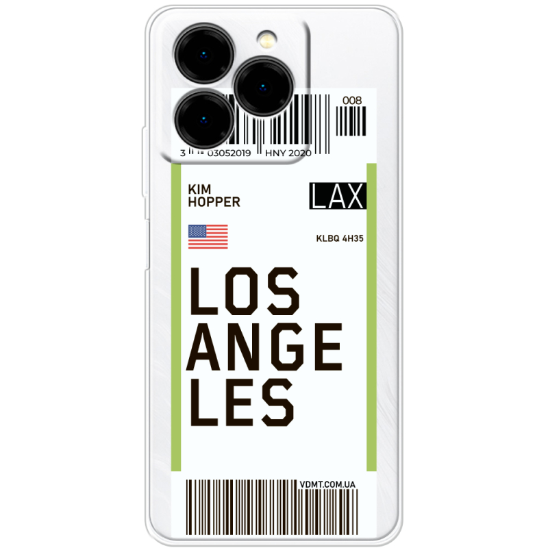 Прозорий чохол BoxFace Ulefone Note 20 Pro Ticket Los Angeles