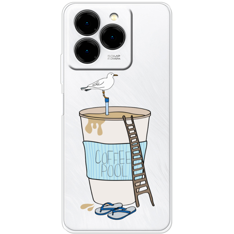 Прозорий чохол BoxFace Ulefone Note 20 Pro Segull in Cofee Pool