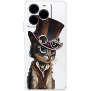 Прозорий чохол BoxFace Ulefone Note 20 Pro Steampunk Cat