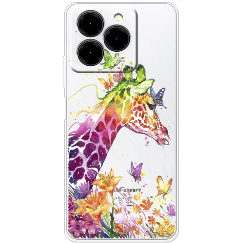 Прозорий чохол BoxFace Ulefone Note 20 Pro Colorful Giraffe