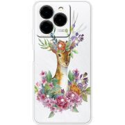 Чохол зі стразами Ulefone Note 20 Pro Deer with flowers