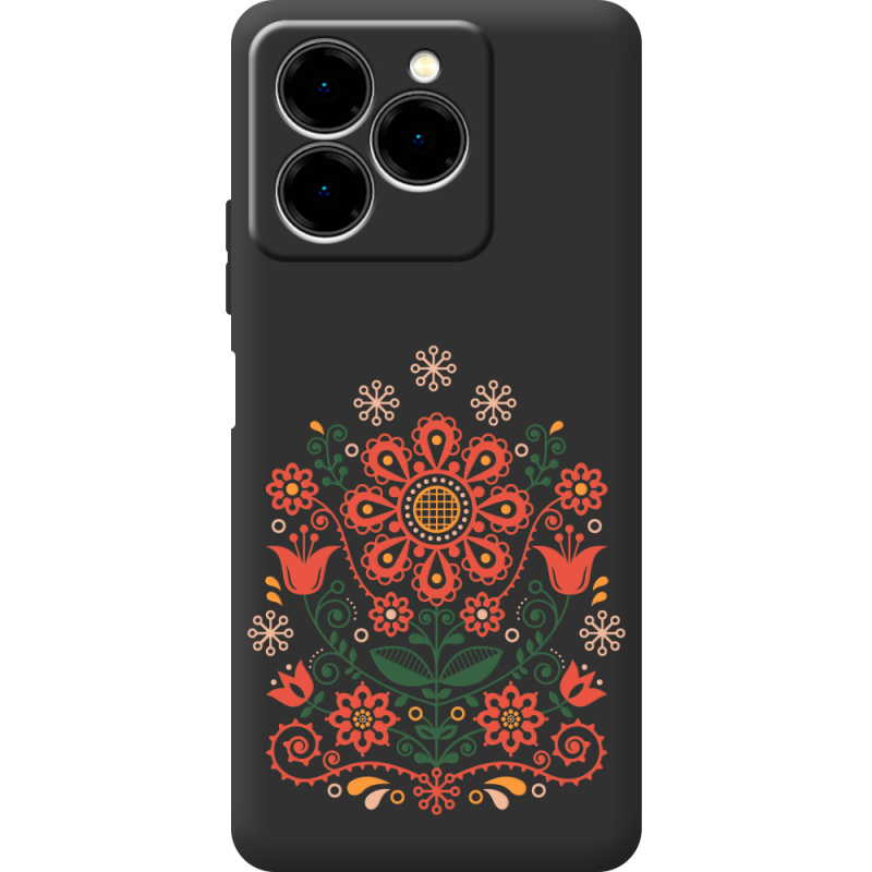 Чорний чохол BoxFace Ulefone Note 20 Pro Ukrainian Ornament